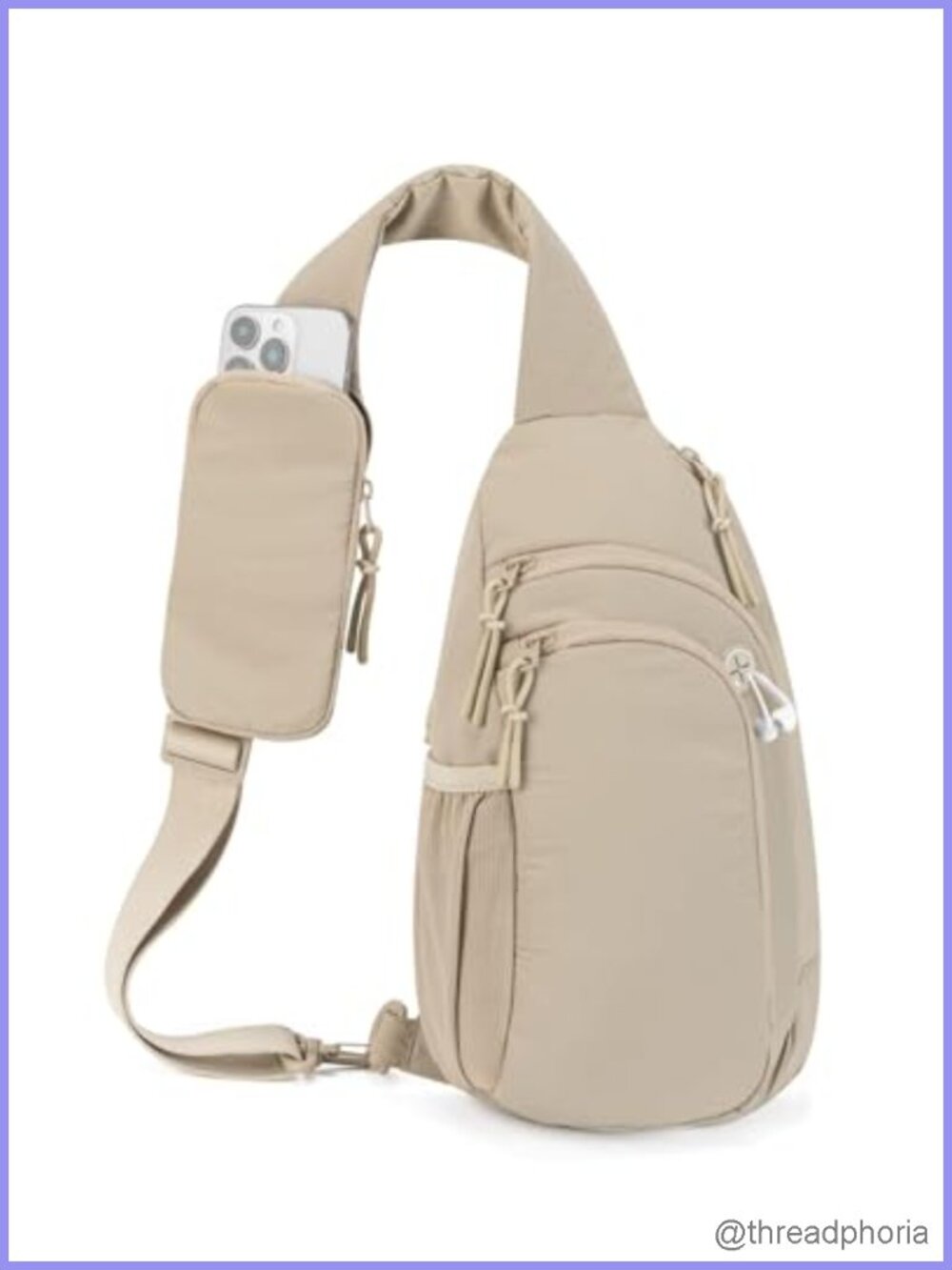 Women's RFID Blocking Crossbody Sling Bag Nylon Water Resistant Travel